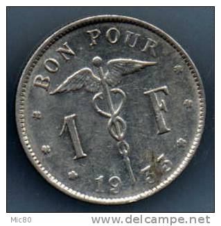 Plutôt Rare Belgique Bon Pour 1 F 1933 Légende Française Ttb+ - 1 Franc