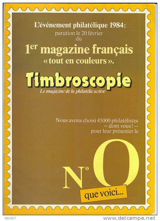 MAGAZINE TIMBROSCOPIE N° 0 - RARE - Französisch (ab 1941)
