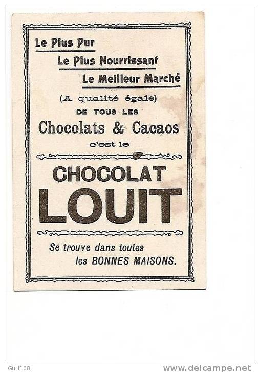 Chromo Chocolat Louit Drapeau Du Régiment Du Roi Royauté Château Costume Royal Chapeau étendard A5-38 - Louit