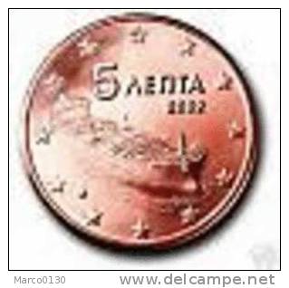 GRECE 5 CTs 2002 Sans Lettre - Greece