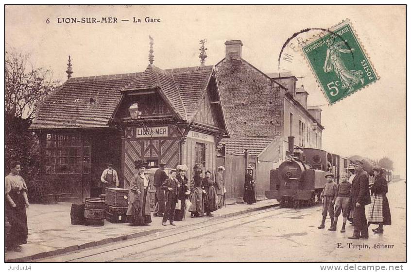 LION-SUR-MER (Calvados).    La Gare   ( Bp Train / Belle Carte Animée) - Autres & Non Classés