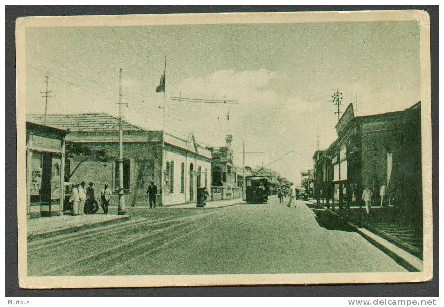 PORTUGAL, EAST AFRICA, LOURENCO MARQUES STREET VIEW, AUTOMOBILE, TRAM, VINTAGE PC - Mozambique