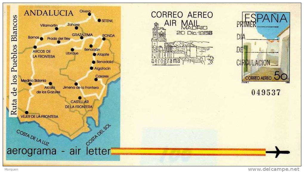 Aerograma España 1988 - Covers & Documents