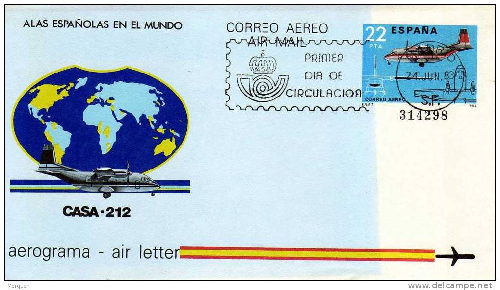 Aerograma España 1983 - Covers & Documents