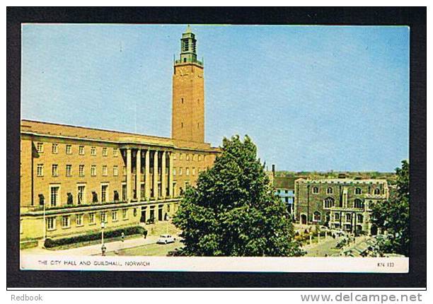 2 Jarrold Postcards Norwich Norfolk - City Hall & Guildhall - Aerial View St John's Church & St Giles Street - Ref 243 - Norwich