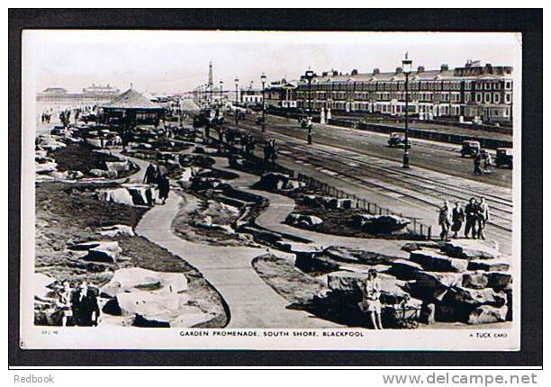 Raphael Tuck Real Photo Postcard Blackpool Lancashire - Garden Promenade South Shore  - Ref 243 - Blackpool