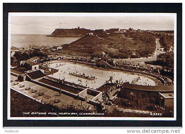 1944 Real Photo Postcard Scarborough Yorkshire - The Swimming Bathing Pool North Bay - Ref 243 - Scarborough