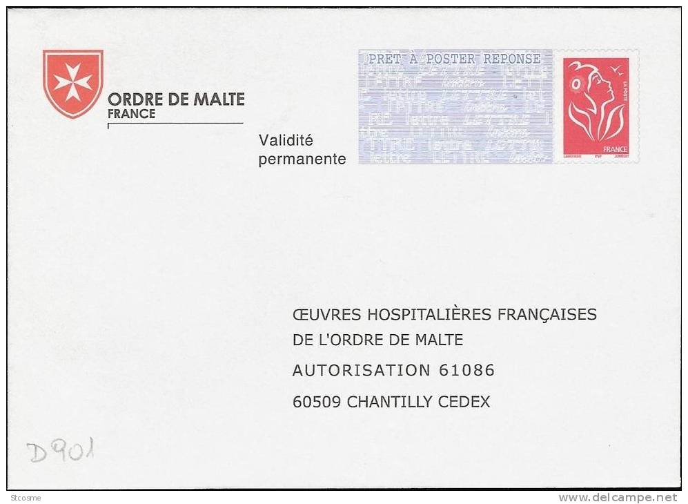 D0901 Entier / Stationery / PSE - PAP Réponse Lamouche - Oeuvres Hospitalières De L'Ordre De Malte - Agrément 05R495 - Prêts-à-poster: Réponse /Lamouche