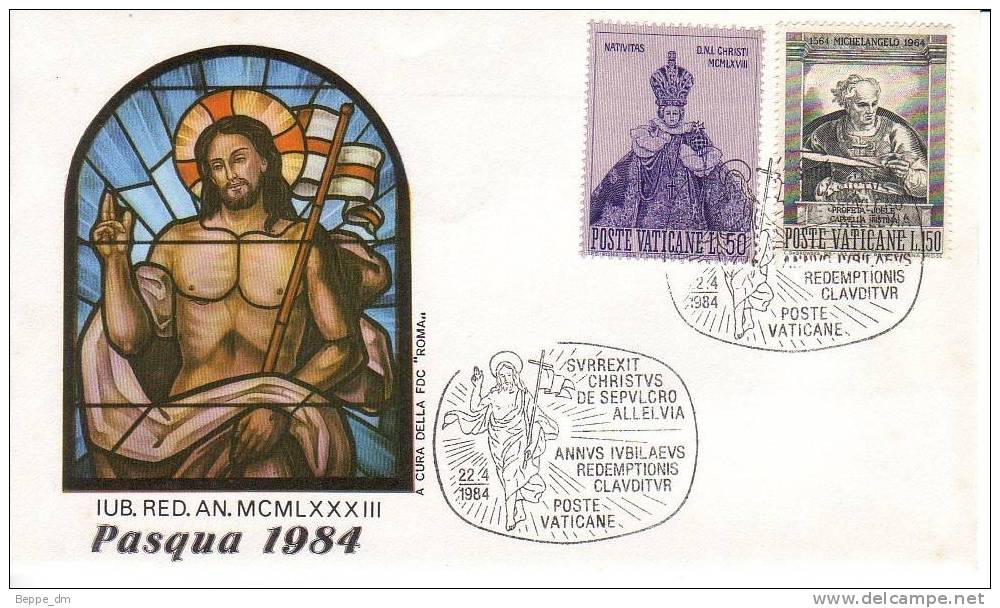 1984 - Vaticano - Pasqua - Maschinenstempel (EMA)