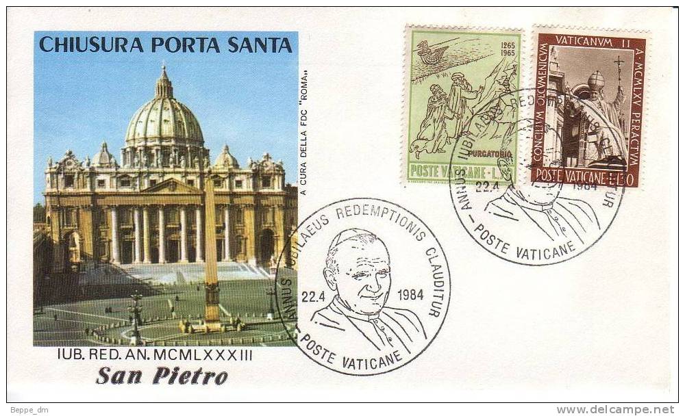 1984 - Vaticano - Chiusura Porta Santa - San Pietro - Máquinas Franqueo (EMA)