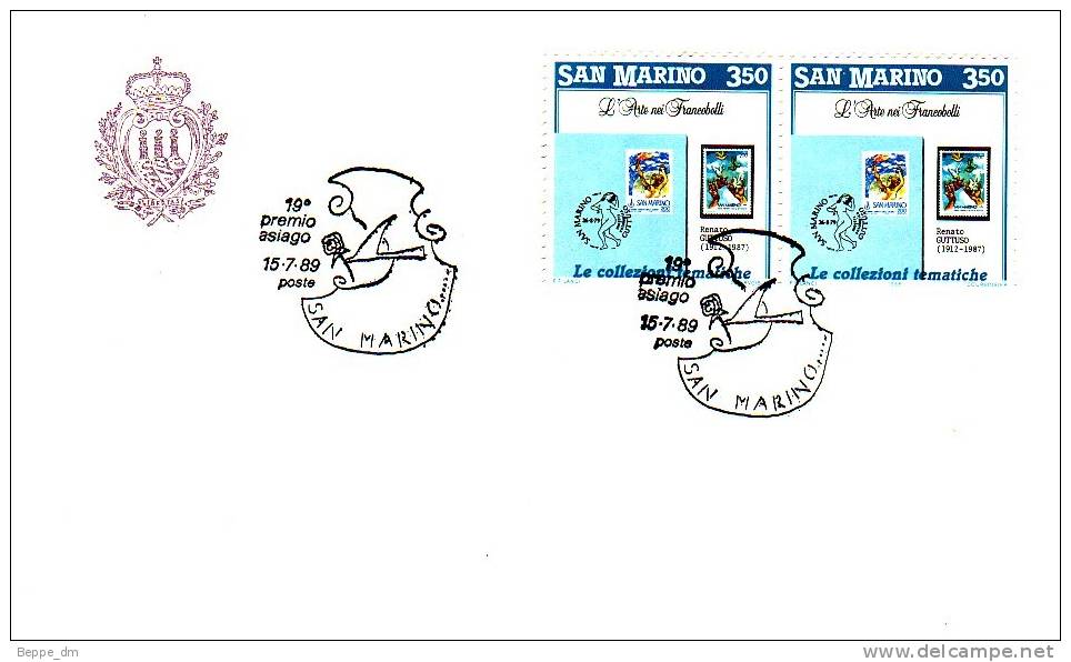 1989 - S.Marino - 19° Premio Asiago - Cartas & Documentos