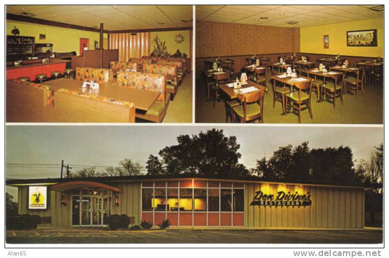 Parsons Kansas, Don Divine's Restaurant Interior Lunch Counter 60s Decor - Andere & Zonder Classificatie