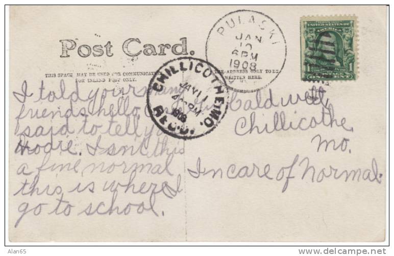 Milton Iowa High School 1908 Real Photo Vintage Postcard - Autres & Non Classés