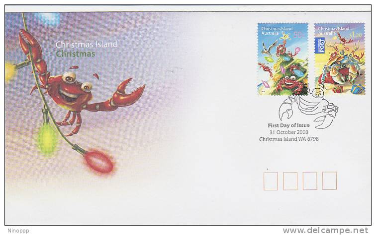 Christmas Island-2008 Christmas  FDC - Christmaseiland