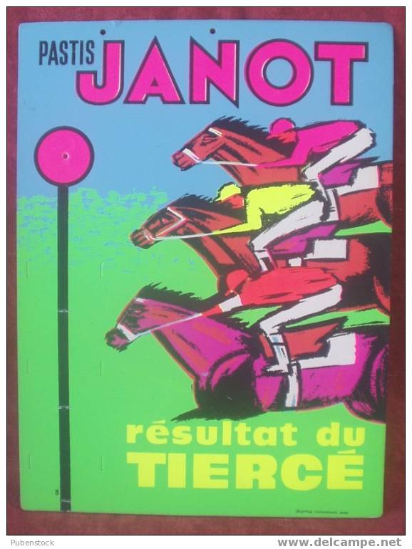 Publicité Carton "PASTIS JANOT" - Targhe Di Cartone