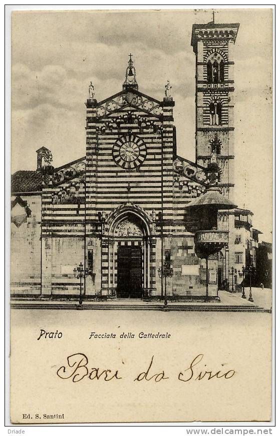 CARTOLINA FORMATO PICCOLO DI PRATO VIAGGIATA - Prato