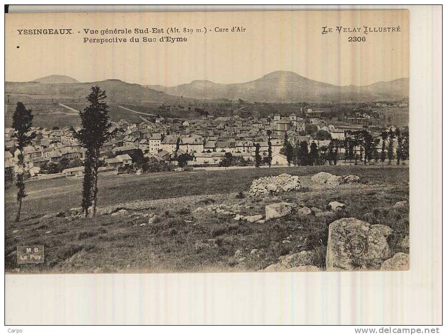 YSSINGEAUX. - Vue Générale Sud-est - Perspective Du Suc D'Eyme. - Yssingeaux