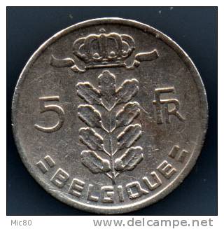 5 F Belgique 1963 Lég Française Tb/ttb - 5 Francs