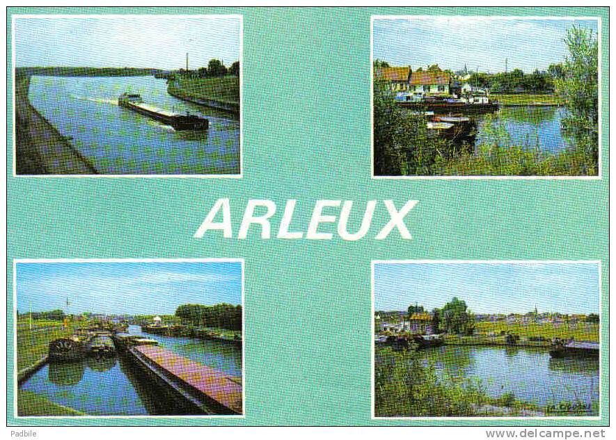 Carte Postale  59. Arleux   Péniches Du Nord Pas-de-Calais  Trés Beau Plan - Arleux