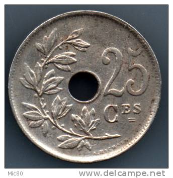 25 Cts Belgique 1923 Légende Française Ttb - 25 Cents