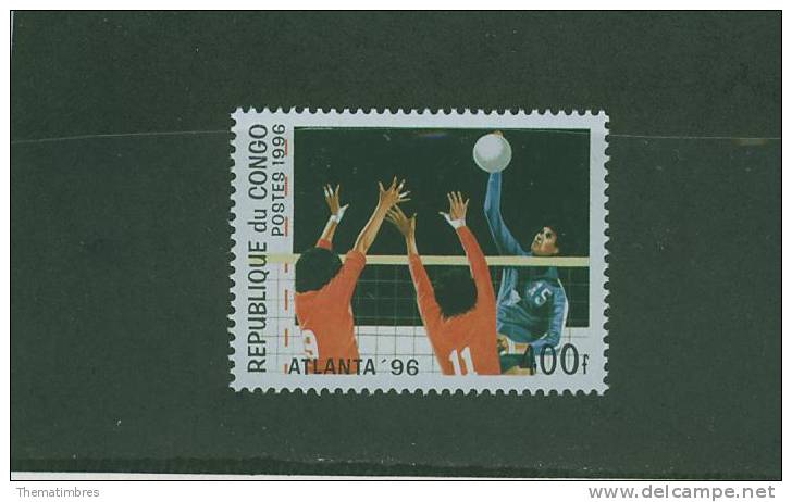 T0207 Volleyball 1039 Congo 1996 Neuf ** Jeux Olympiques D Atlanta - Volleybal