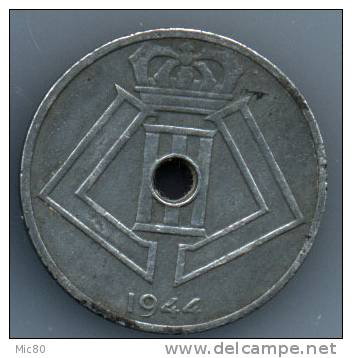 25 Cts Zinc België-Belgique 1944 Tb/ttb - 25 Cents