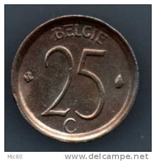 Belgique 25 Centimes 1972 Légende Flamande Ttb/sup - 25 Centimes