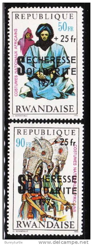 Rwanda 1975 African Solidarity In Drought Emergency Surcharged MNH - Ongebruikt