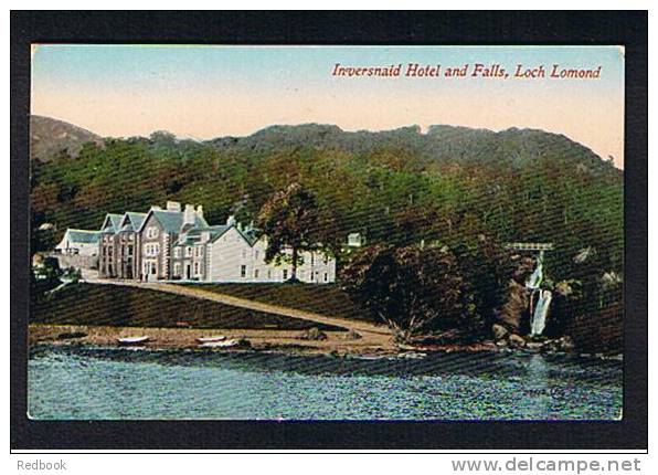 Early Postcard Inversnaid Waterfall & Hotel Loch Lomond Stirlingshire Scotland  - Ref 244 - Stirlingshire