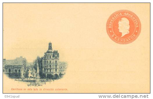 1896  Argentina Entier Postal 3 Centavos - Entiers Postaux