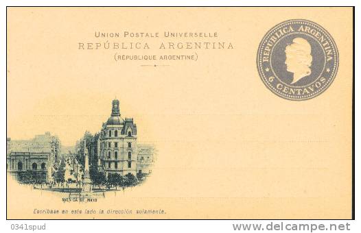 1896 Argentina  6 Centavos - Postal Stationery