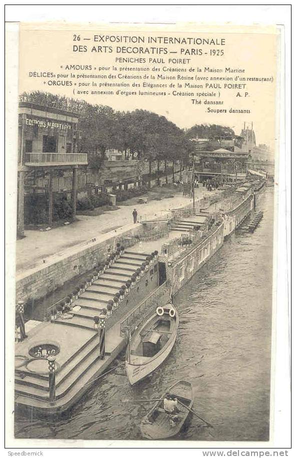 12809 Exposition Internationale Arts Decoratifs Paris 1925 Peniches Paul Poiret AP 26 - Autres & Non Classés