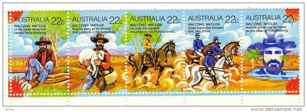 Australia / Folklore In Australia / Waltzing Matilda - Mint Stamps