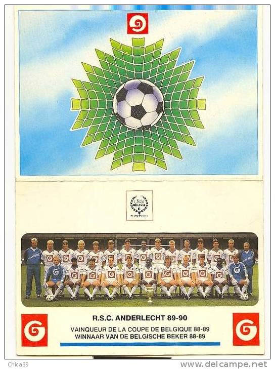 001071/72/73  -  Calendrier Saison 1989-1990 Division 1 Football R.S.C.  ANDERLECHT - Autres & Non Classés