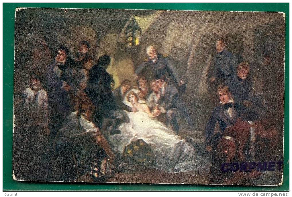 DEATH Of NELSON Painting 1905 POSTCARD Sent From LONDON To BUENOS AIRES - Funérailles