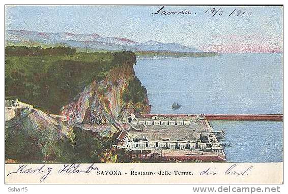 SAVONA Restauro Delle Terme Colori 1907 - Savona