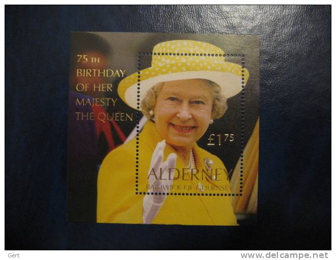 2001 75th Birthday Of Her Majesty The Queen ** MNH - Alderney