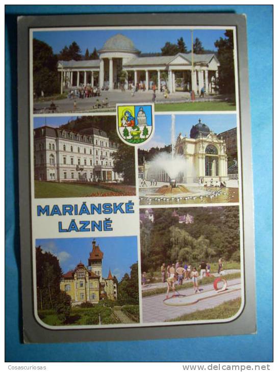 R.8919  CHECOESLOVAQUIA  CESKOSLOVENSKO  MARIÁNSKÉ LÁZNE  AÑOS 70  CIRCULADA SIN SELLO  MAS EN MI TIENDA - Otros & Sin Clasificación