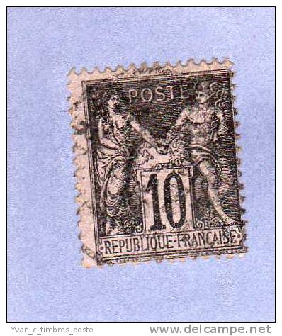 FRANCE TIMBRE N° 103 OBLITERE TYPE SAGE 10C NOIR SUR LILAS - 1898-1900 Sage (Type III)