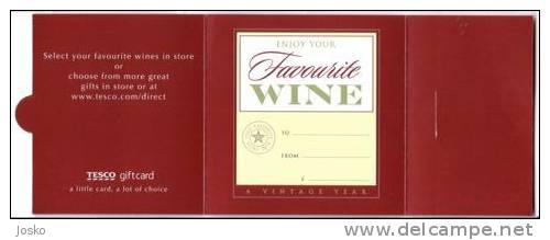 WINE ( Tesco - England Gift Card )  *** Vin - Vintage - Vino - Wein - Wijn - Vinum *  Giftcard - Lebensmittel