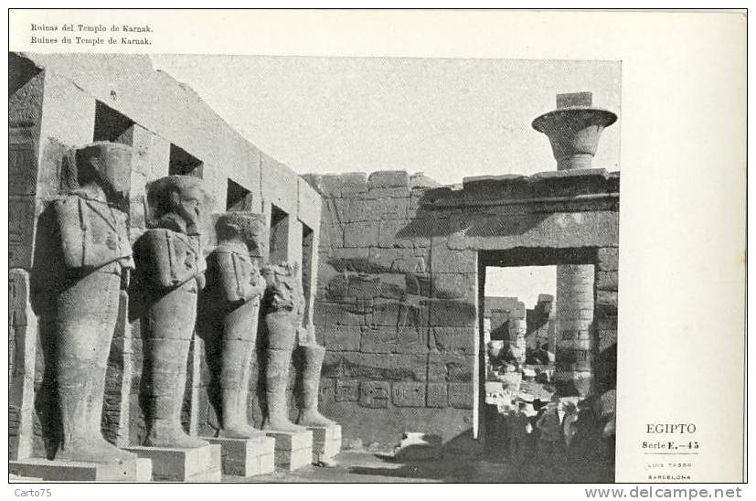 EGYPTE - Temple Karnak - Carte Pionnière - Autres & Non Classés