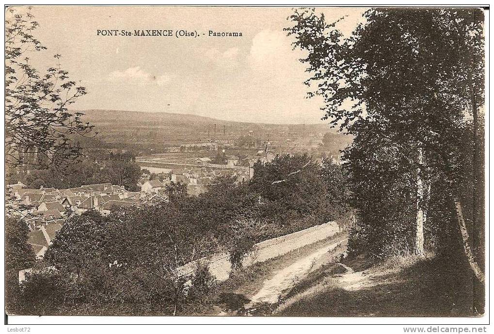 Cpa, Pont-Sainte-Maxence (Oise), Panorama - Pont Sainte Maxence