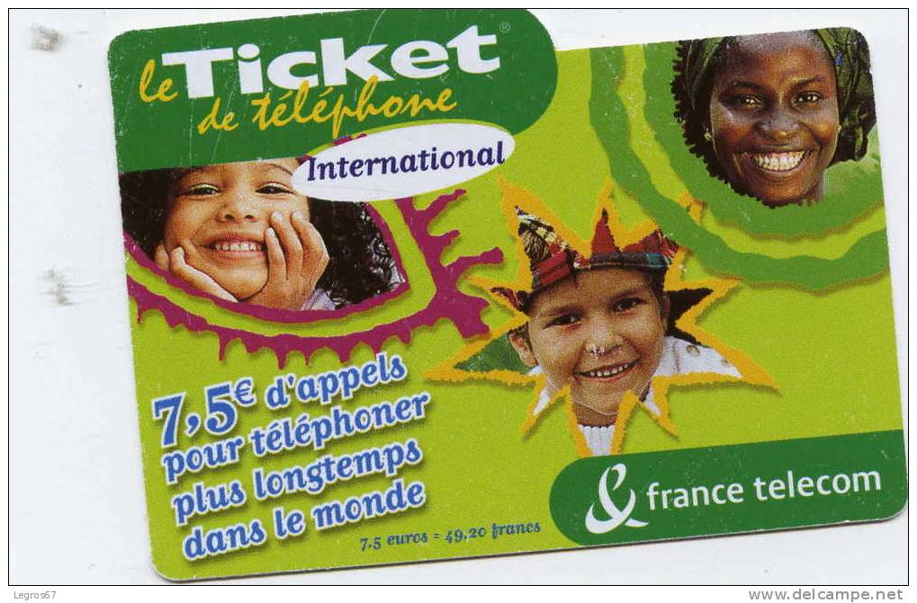 TICKET TELEPHONE PU 64 Hb 7.5 € - FT Tickets