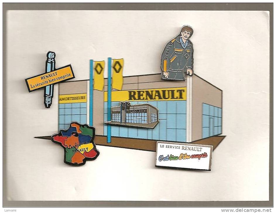 *RENAULT Les Services Lot De 5 Pin´s .   . Neuf . RARE . - Renault