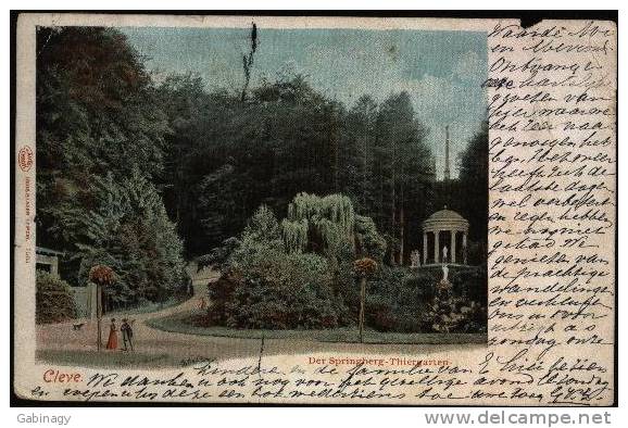 *GERMANY - BAD CLEVE-003 - KLEVE - DER SPRINGBERG-THIERGARTEN - 1903 - Kleve