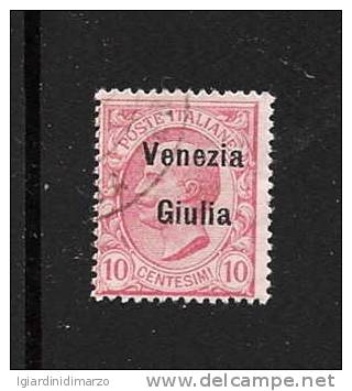 ITALIA - VENEZIA GIULIA - 1918: Valore Usato Da 10 C. Soprastampato Venezia Giulia - In Ottime Condizioni - DC2116. - Vénétie Julienne