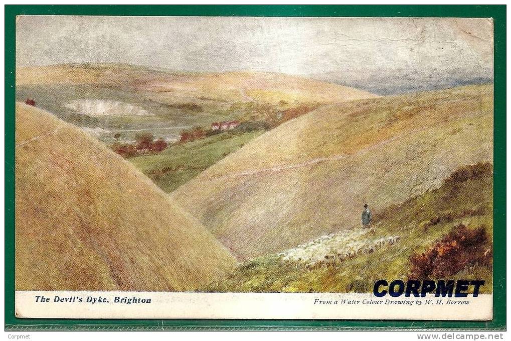 THE DEVIL´S DYKE - BRIGHTON - From A Water Colour Drawing By W.H. BORROW Sent In 1908 To BUENOS AIRES - Brighton