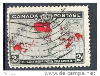 1898 2 Cent Map Of Canada #85 - Gebruikt