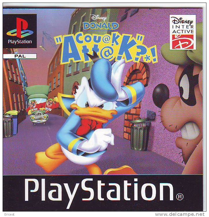 NOTICE DE JEU PS1 DONALD COUAK ATTAK - Playstation