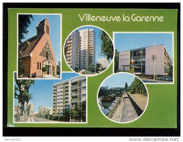 Villeneuve La Garenne Divers Aspects De La Ville édit.raymon N° 92.352 Multivue   Belle Cpsm - Villeneuve La Garenne